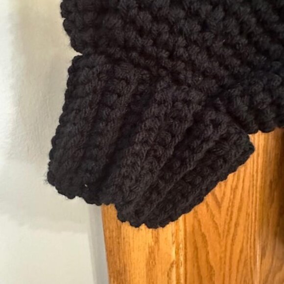 Crocheted Womens Chunky Black Cat Sweater Experiment New Handmade Pullover 3X - Picture 4 of 15